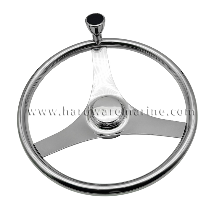 Stainless Steel 3 Spoke Steering Wheel ခလုတ်